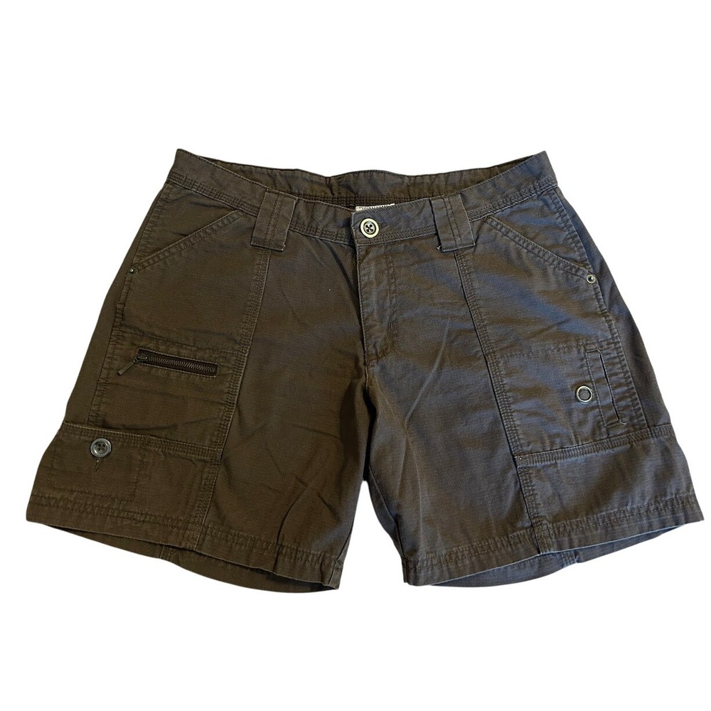 Magellan Sportswear Women's Cargo Shorts Size 8 Brown 6" Casual - Picture 1 of 6